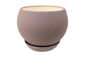 Горщик д/квітів Куля шовк 4,1л капучино 17см Оріана