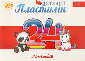 Пластилін ЛіпЛандія/Пластіленд 24кольори 370г Тетрада