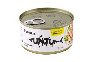 Тунець шматочками в олії Tun-Tun 185г