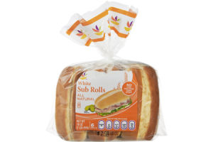 Ahold All Natural White Sub Rolls - 6 CT