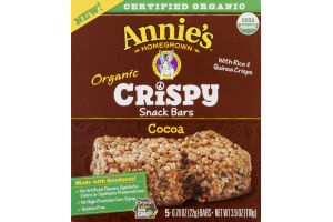 Annie's Homegrown Organic Crispy Snack Bars Cocoa