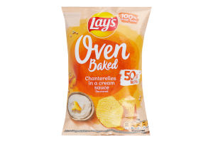 Чипсы картофельные запеченные со вкусом лисичек в сметане Oven Baked Lay's м/у 110г