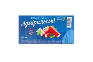 Палочки крабовые замороженные Адмиральские CJSC Plunges kooperatine prekyba в/у 400г