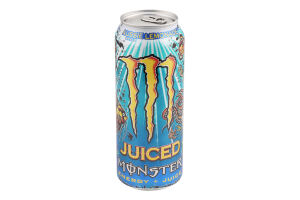 Напій енергетичний безалкогольний сильногазований з цукром Aussie lemonade style Juiced Monster Energy з/б 500мл