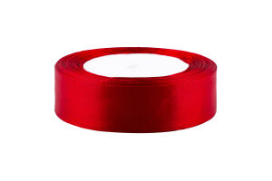 Стрічка д/подарунків мікс червоних тонів сатин 2,5см*22м Мета Друк