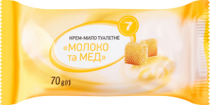 Крем-мило туалетне тверде марка К Молоко та мед 7 70г