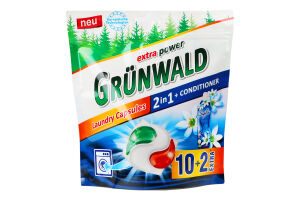 Капсулы для стирки универсальные 2in1+conditioner Grunwald 12х18г