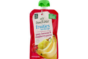 Beech-Nut Fruities On-The-Go Stage 2 Pear, Banana & Raspberry Puree