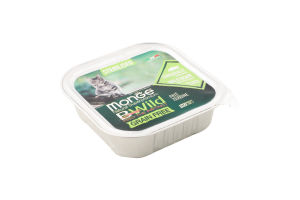 Корм консервированный для стерилизованных котов с мясом кабана и овощами BWild Natural superpremium Monge лоток 100г