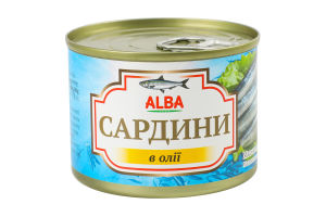 Сардини в олії 200г ж/б з ключем Alba Food