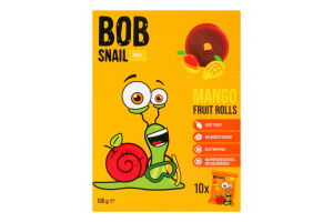 Конфеты фруктовые натуральные Манго Roll Bob Snail к/у 10х10г