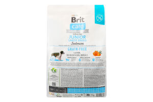 Корм д/молодих собак великих порід беззерновий з лососем сухий 3кг Бріт Кеа