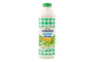 Кефір 1% питний Селянський п/пл 850г
