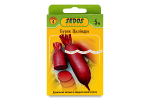 Насіння Буряк столовий Циліндра дражоване на стрічці 5м 2г Седос