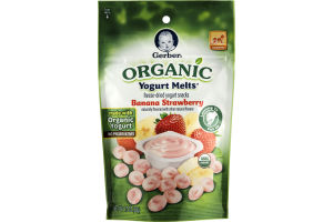 Gerber Organic Yogurt Melts Banana Strawberry