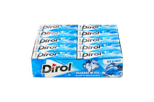 Резинка жевательная без сахара с подсластителями Ледяная мята Dirol м/у 14г