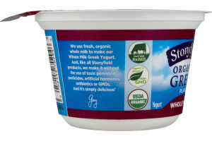 Stonyfield Organic Greek Whole Milk Yogurt Plain