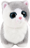 Іграшка м'яка для дітей від 3років 15см №37411 Сіра кішка Фурлі Beanie babies TY 1шт
