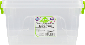 Контейнер универсальный 2.4л 210х188х115мм Квадратный Ал-Пластик 1шт