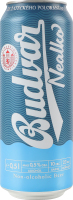 Пиво 0.5л 0.5% світле фільтроване пастеризоване безалкогольне Nealko Budweiser Budvar з/б