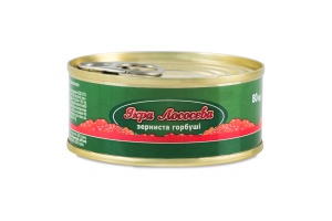 Икра лососевая зернистая горбуши ТОВ Юніверсал Фіш Компані ж/б 80г