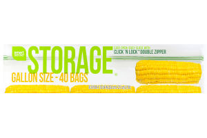 Smart Sense Storage Bags Gallon Size - 40 CT