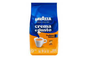 Кофе натуральный жареный в зернах Tradizione Italiana Crema e Gusto Lavazza м/у 1кг