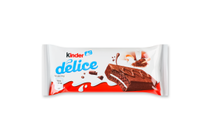 Пирожное бисквитное с молочной начинкой покрытое какао Delice Kinder м/у 39г