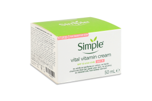 Крем для лица дневной витаминный SPF 15 Kind to skin Simple 50мл