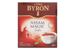 Чай черный байховый среднелистовой Assam Magic Lord Byron букет к/у 100г