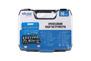 Набір інструментів Molder 1/4\" в кейс 56шт MT60056