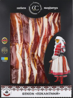 Бекон нарезка Пикантный Смачні справи с/к в/с к/у 150г