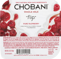 Chobani "flip" Whole Milk Yogurt Pure Raspberry