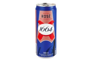 Пиво спеціальне 330мл 4.5% пшеничне пастеризоване Rose Edition Kronenbourg 1664 з/б