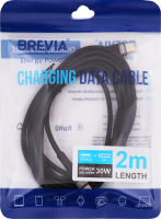 Кабель Brevia TypeC-Lightn black zip 2м 53200BCLZ1