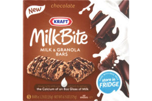 Kraft Milk Bite Chocolate Milk & Granola Bars - 5 CT