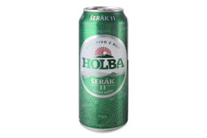 Пиво 0.5л 4.7% светлое фильтрованное пастеризованное Serak Holba ж/б