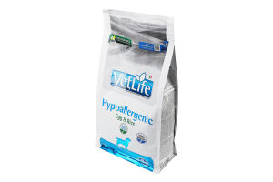 Корм сухий повнораціонний для собак Egg&rice Hypoallergenic Vet Life Farmina м/у 2кг