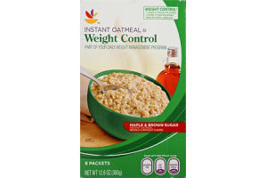 Ahold Weight Control Maple & Brown Sugar Flavored Instant Oatmeal - 8 CT