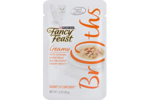 Purina Fancy Feast Broths Creamy with Chicken & Vegetables Gourmet Cat Complement