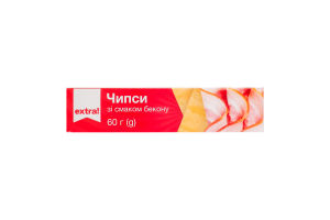 Чипси Extra! зі смаком бекону