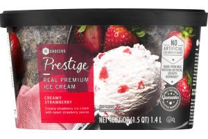 Prestige Real Premium Ice Cream Creamy Strawberry