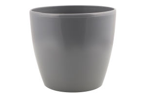 Горщик д/квітів Матільда сірий матовий круглий 12*11см Алеана