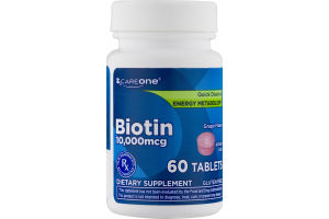 CareOne Biotin 10,000mcg Tablets - 60 CT
