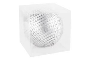 Прикраса ялинкова Дискокуля срібляста 15см