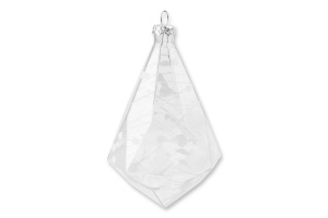 Прикраса ялинкова Куля скло пр-білий 12см Y*-1