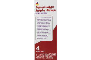 Ahold Squeezable Apple Sauce Pouches Cinnamon - 4 CT
