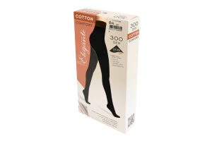 Колготки жіночі Elegante Cotton Comfort 300den 5 nero