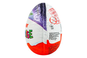 Яйцо из молочного шоколада с молочным внутренним слоем и игрушкой Kinder Surprise м/у 20г
