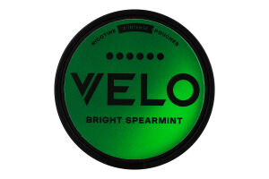 Подушечки никотиносодержащие бестабачные с подсластителями Velo Экстра-интенсивный Bright spearmint 20х0.7г
